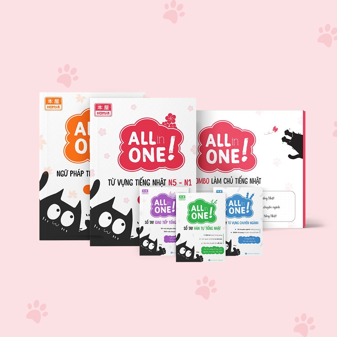 COMBO LÀM CHỦ TIẾNG NHẬT N5-N1 - ALL IN ONE-TẶNG SÁCH KAIWA