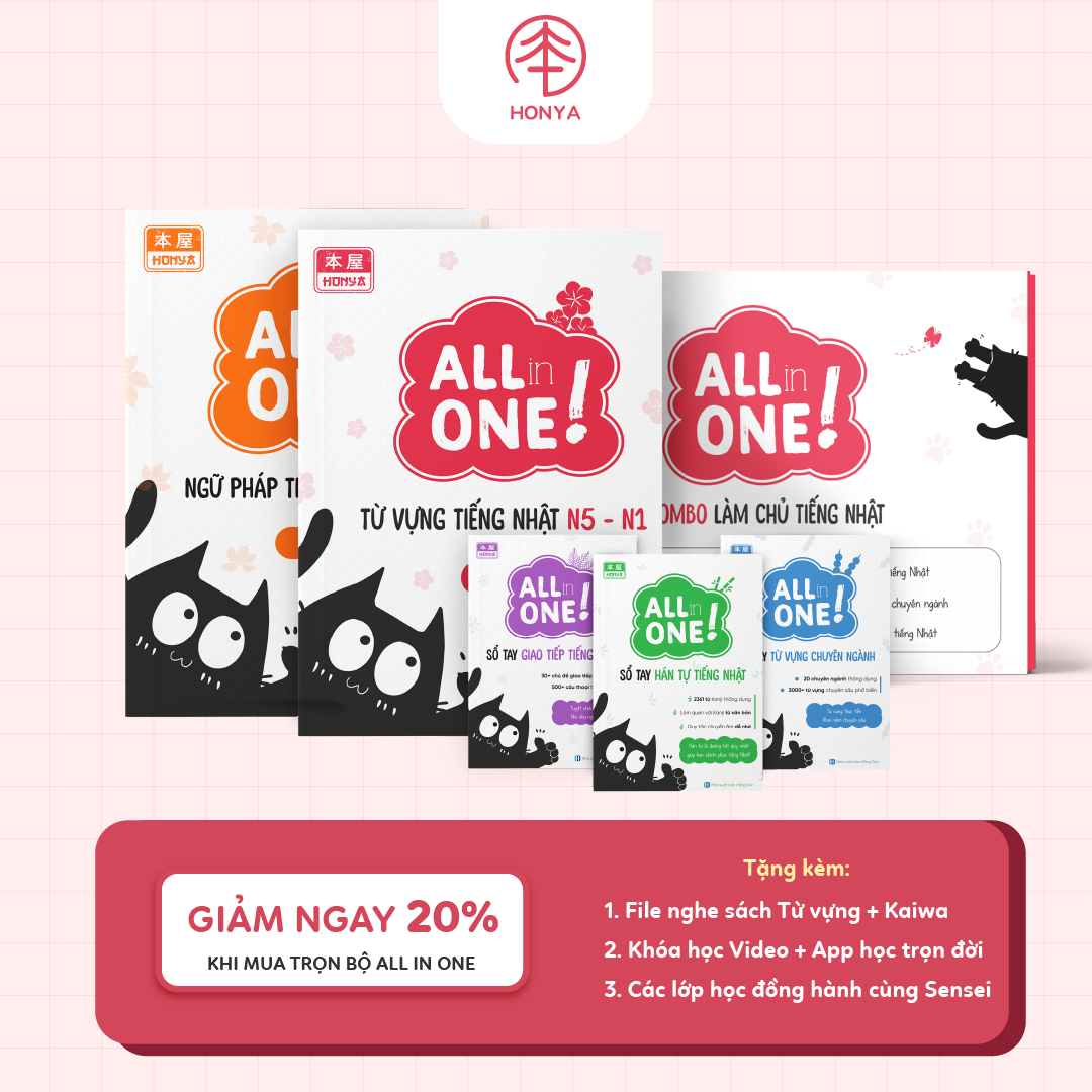 COMBO LÀM CHỦ TIẾNG NHẬT N5-N1 - ALL IN ONE