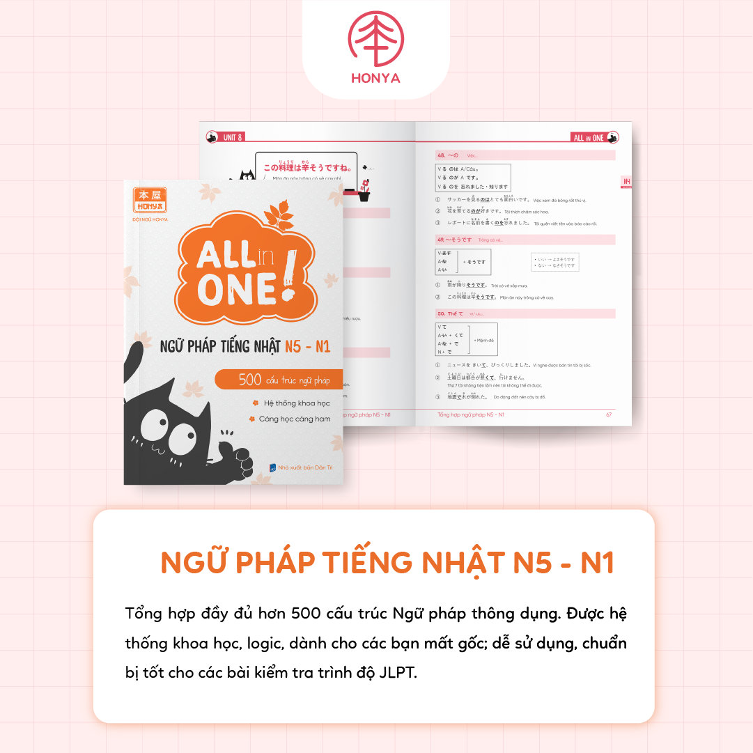 TỔNG HỢP NGỮ PHÁP TIẾNG NHẬT N5 - N1