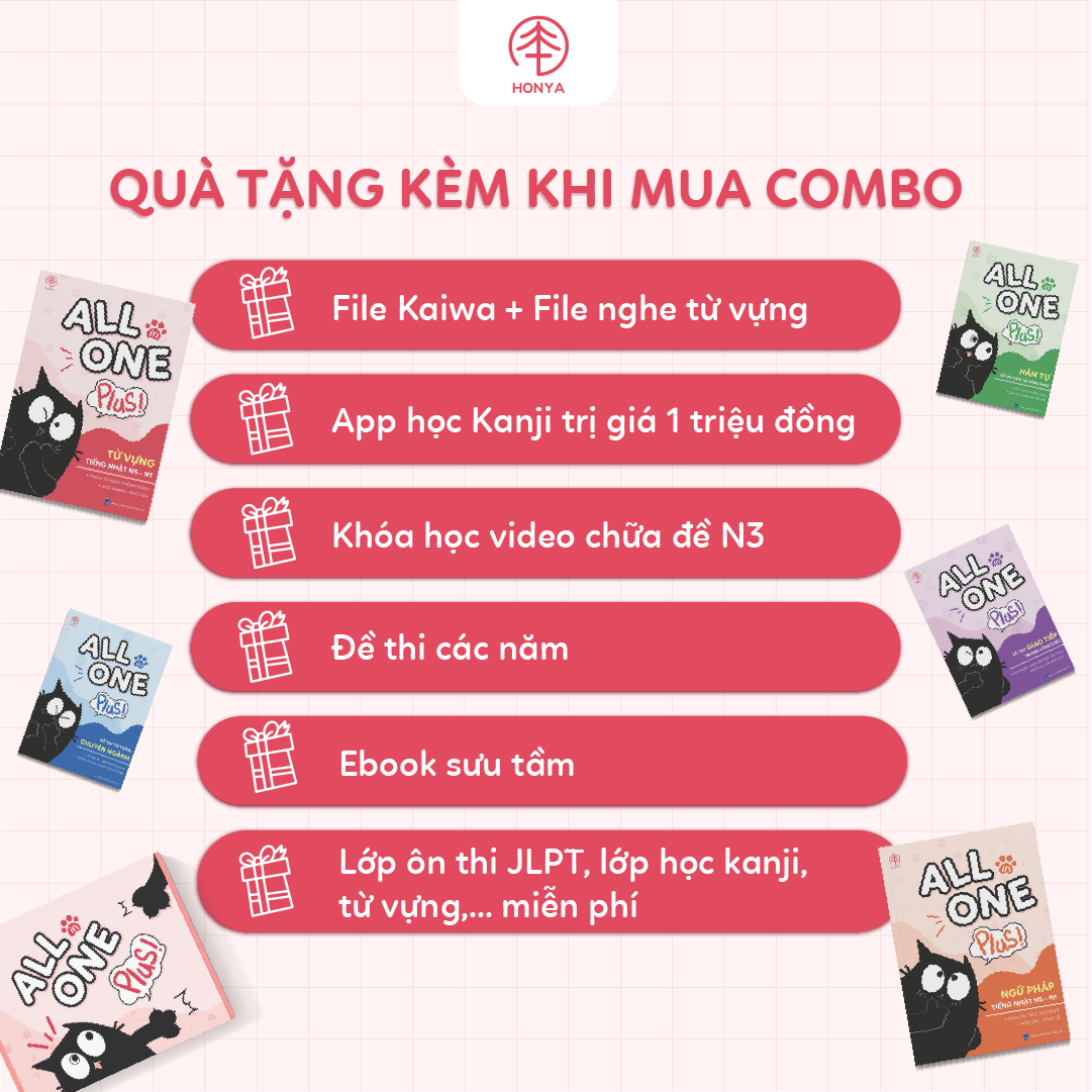 COMBO LÀM CHỦ TIẾNG NHẬT N5-N1 - ALL IN ONE (8900 Yên)