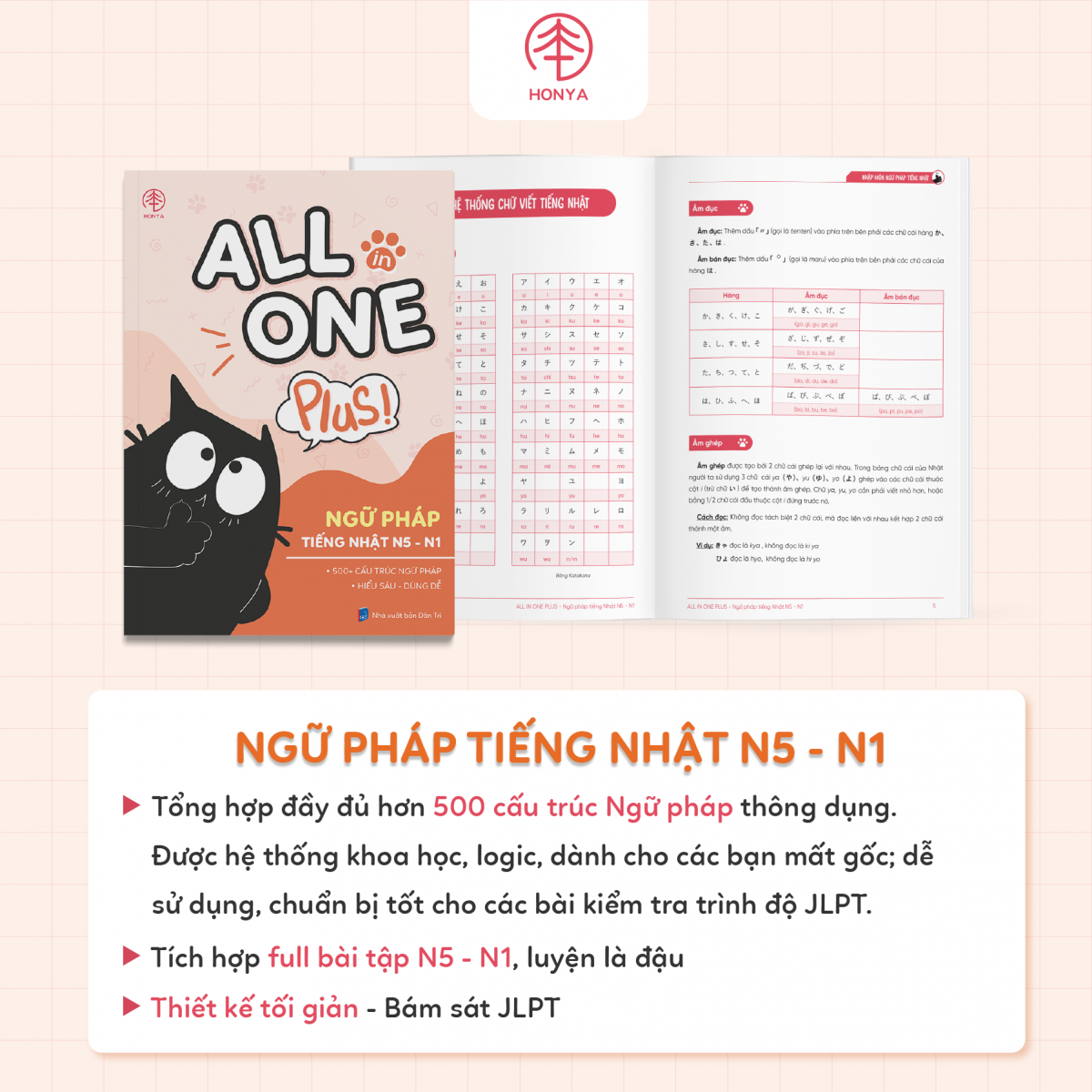 COMBO TỪ VỰNG - NGỮ PHÁP TIẾNG NHẬT N5-N1 (6330 Yên)